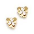Kate Spade Jewelry | Kate Spade White/Gold Pansy Blossoms Floral Stud White/Gold Earrings | Color: Gold/White | Size: Os