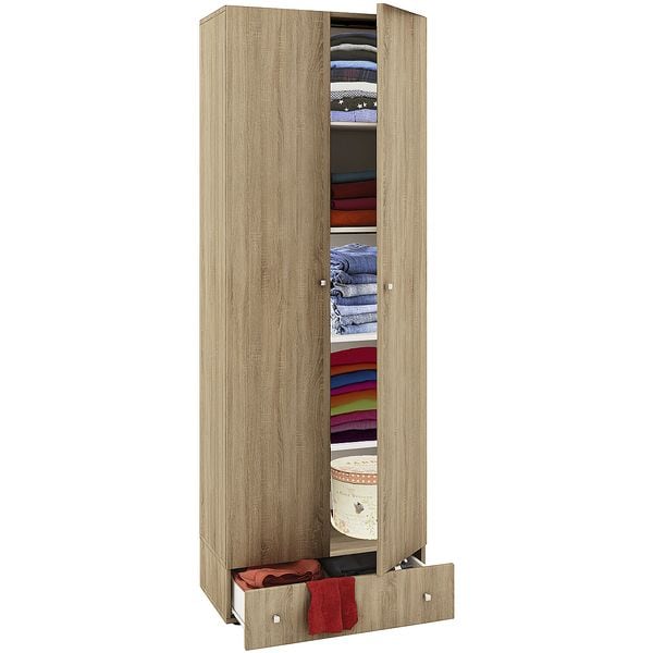 VCM Morgenthaler Aktenschrank »Vandol« 5 OH mit Schublade braun, 70x198x39 cm