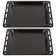 SPARES2GO Baking Tray Enamelled Pan compatible with Baumatic Oven Cooker (448mm x 360mm x 25mm, Pack of 2)