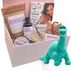 BUSHBABY Natural Vegan Mum and Baby Pamper Kit, Ethically Sourced Pregnancy Gifts for Mum Expecting, New Mummy to be Shower Gift Hamper, Mom Maternity Pampering Present Bundle (Ice Blue Diplodocus)
