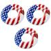 Swimline 36" Inflatable Patriotic American Flag Swimming Pool Float (3 Pack) - 0.65
