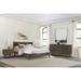 Astoria 4 Piece Bedroom Set in Oak with Black Faux Leather