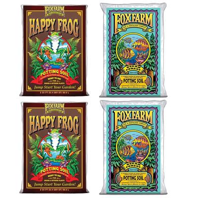 FoxFarm Ocean Forest Garden Soil Mix (2) + Happy Frog Organic Potting Soil (2) - 78
