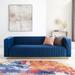 Charisma Channel Tufted Performance Velvet Living Room Sofa