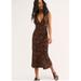 Free People Dresses | Free People Ohh La La Midi Dress 0 New | Color: Black/Brown | Size: 0