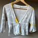 Anthropologie Sweaters | Anthropologie Vera Neumann Crop Sweater | Color: Gray/Yellow | Size: S