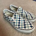 Vans Shoes | Blue Checkered Vans Shoes | Color: Blue | Size: 9