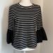 Anthropologie Tops | Anthropologie Striped Top Size S | Color: Black/White | Size: S