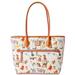 Dooney & Bourke Bags | Dooney & Bourke | Disney Dogs Santa Tails Tote | Color: Silver | Size: 10 ¼ (H) X 11¾ (W) X 5½ (D)