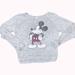 Disney Tops | Disney Mickey Mouse Gray Long Sleeve Graphic Top - Juniors Medium (7/9) | Color: Gray | Size: M