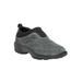 Women's Wash & Wear Slip On Ii Flat by Propet in Pewter Suede (Size 8 1/2 M)