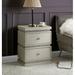 Everly Quinn Chifley 2 - Drawer Nightstand in White Wood in Brown/White | 26 H x 14 W x 20 D in | Wayfair AD00E247CFE14563A94A992737DA4A3B