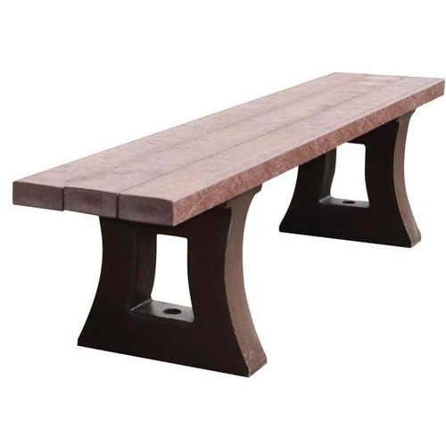 Banquette Parc Long 180 Cm - Livrée Montée - Marron - Manutan Expert