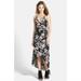 Anthropologie Dresses | Astr Floral Print Tie Waist Midi Dress | Color: Black | Size: S