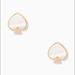 Kate Spade Jewelry | Kate Spade Gold Spade Studs With Blush Stone | Color: Gold/White | Size: Os