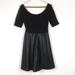 Anthropologie Dresses | Anthro Bailey 44 Ponte Knit Faux Leather Dress New | Color: Black | Size: Xs