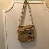 Disney Bags | Disney Mickey Mouse Shoulder Bag- Final Markdown! Sequin Mickey! 11” X 10.5” | Color: Tan | Size: 11” X 10.5”