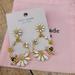 Kate Spade Jewelry | Kate Spade Bee And Daisies Statement Hoops Earrings -Gold Nwt Last 1 | Color: Gold/White | Size: Os