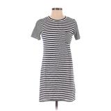 J.Crew Casual Dress - Shift: Blue Stripes Dresses - Women's Size X-Small