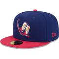 Men's New Era Navy/Coral Pointy Boots de Amarillo Copa De La Diversion 59FIFTY Fitted Hat