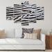 Design Art Silver Pheasant Feathers - 5 Piece Wrapped Canvas Graphic Art Canvas in Black/White | 60 H x 32 W x 1 D in | Wayfair PT40733-373