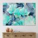 East Urban Home Turquoise & Purple Luxury Abstract Fluid Art VI - Modern Canvas Wall Art Print Canvas, Wood in White | 28 H x 36 W x 1 D in | Wayfair