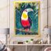 East Urban Home Toucan on the Tree Branch w/ Emerald Leaves - Print on Canvas Metal in Green/Red | 40 H x 30 W x 1.5 D in | Wayfair