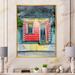 East Urban Home Small Clapboard House Lit By Lighted Lanterns - Print on Canvas Metal in Red | 32 H x 24 W x 1 D in | Wayfair