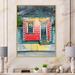 East Urban Home Small Clapboard House Lit By Lighted Lanterns - Print on Canvas Metal in Red | 40 H x 30 W x 1.5 D in | Wayfair