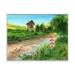 East Urban Home Landscape w/ a Picturesque Road - Print on Canvas Metal in Green | 30 H x 40 W x 1.5 D in | Wayfair