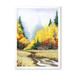 East Urban Home Yellow Autumn Trees - Print on Canvas Plastic in Green/Yellow | 44 H x 34 W x 1.5 D in | Wayfair 98FF268EE1C242F09CEBDBFEC266A59D