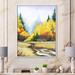 East Urban Home Yellow Autumn Trees - Print on Canvas Plastic in Green/Yellow | 44 H x 34 W x 1.5 D in | Wayfair A1ADDFD9BC384A07B2FE4390FA69C235