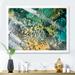 East Urban Home Colorful Alcohol Ink Marble Blue & Yellow - Print on Canvas Metal | 24 H x 32 W x 1 D in | Wayfair 6DC38273AF4D4FC796FAB9FE614170AD
