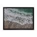 East Urban Home Sea Waves w/ Foam Breaking at the Shore - Print on Canvas Metal in Blue/Green | 30 H x 40 W in | Wayfair
