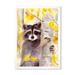 East Urban Home A Cute Racoon on a Birch Tree w/ Autumn Yellow I - Painting on Canvas Metal in Brown/Green/Yellow | 40 H x 30 W x 1.5 D in | Wayfair