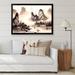 East Urban Home Monochrome Chinese Water Landscape - Picture Frame Print on Canvas Metal in Black/White | 40 H x 30 W x 1 D in | Wayfair