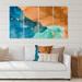 East Urban Home Brown & Blue Luxury Abstract Fluid Art IV - 4 Piece Wrapped Canvas Graphic Art Canvas in Blue/Brown/Orange | Wayfair