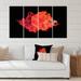 East Urban Home Red Ink Cloud on Black - 4 Piece Wrapped Canvas Graphic Art Canvas in Black/Red | 28 H x 48 W x 1 D in | Wayfair