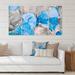 East Urban Home Blue & Grey Luxury Abstract Fluid Art II - 4 Piece Wrapped Canvas Graphic Art Canvas in Blue/Gray | 28 H x 48 W x 1 D in | Wayfair