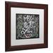 Trademark Fine Art 'All You Need is Love' Framed Textual Art Canvas in Green | 18.75 H x 18.75 W x 0.75 D in | Wayfair ALI5515-B1111MF