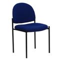 Flash Furniture Comfort Stackable Side Reception Chair, Steel, Navy Fabric, 66.04 x 49.53 x 19.05 cm