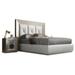 Hispania Home Solid Wood & Standard Bed Wood & /Upholstered/Velvet in Gray/White | 14 H x 63 W x 83 D in | Wayfair MA67-Q