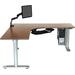 Populas Furniture Arnold Vox L-Shape Standing Desk w/ Bow Front Metal in Gray | 72 W x 28 D in | Wayfair VX 727230 PC-L4