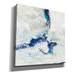 Orren Ellis 'White & Blue' By Silvia Vassileva, Canvas Wall Art, 37"X37" Canvas in Gray | 37 H x 37 W x 1.5 D in | Wayfair