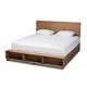 Tamsin Modern Transitional 4-Drawer Storage Bed with Built-In Shelves