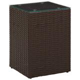 vidaXL Side Table End Table Indoor Outdoor Furniture Coffee Table Poly Rattan