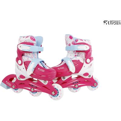 Kids Globe Street Rider Inlineskates rosa / weiß, verstellbar von Größe 27-30