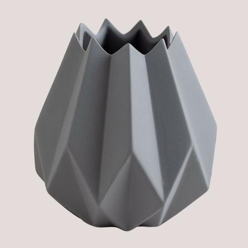 Vase aus Keramik Omaley Keramik Grau - Grau - Sklum