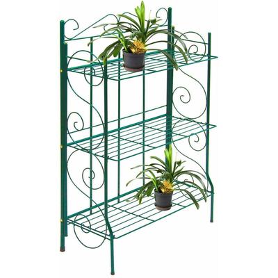 Dema - Pflanzenregal Blumenregal Blumenständer Gartenregal Antik 3 Böden 71x31x107 Image