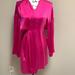 Victoria's Secret Intimates & Sleepwear | Euc Gold Label Victoria Secret Silk Robe M/L | Color: Pink | Size: M